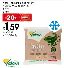 Bennet Piselli finissimi surgelati filiera valore BENNET offerta