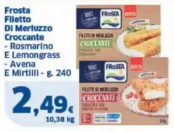 Sigma Frosta filetto di merluzzo croccante - rosmarino e lemongrass - avena E Mirtilli- offerta