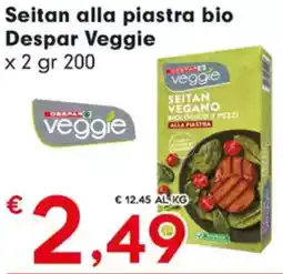 Despar Seitan alla piastra bio Despar Veggie offerta
