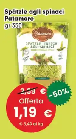 Despar Spätzle agli spinaci Patamore offerta