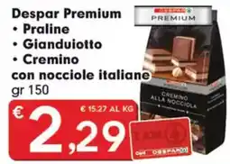 Despar Despar Premium Praline Gianduiotto Cremino con nocciole italiane offerta