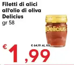 Despar Filetti di alici all'olio di oliva Delicius offerta
