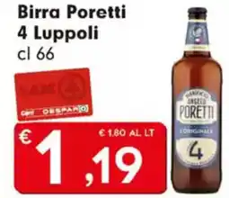 Despar Birra Poretti 4 Luppoli offerta