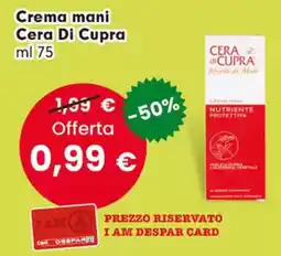 Despar Crema mani Cera Di Cupra offerta