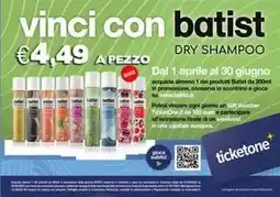 Opportunity Shop Batist dry shampoo offerta
