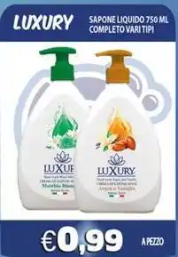 Opportunity Shop Luxury sapone liquido completo vari tipi offerta