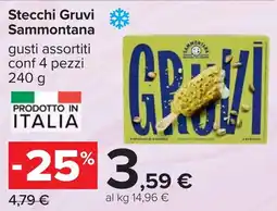 Carrefour Stecchi Gruvi Sammontana gusti assortiti offerta