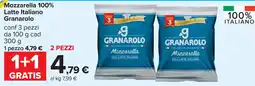 Carrefour Mozzarella 100% Latte Italiano Granarolo offerta