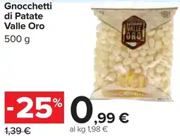 Carrefour Gnocchetti di Patate Valle Oro offerta