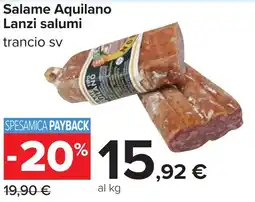 Carrefour Salame Aquilano Lanzi salumi offerta
