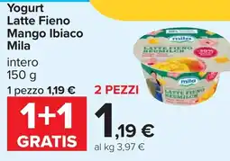 Carrefour Yogurt Latte Fieno Mango Ibiaco Mila offerta
