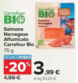 Carrefour Market Salmone Norvegese Affumicato Carrefour Bio offerta