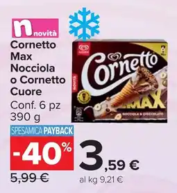 Carrefour Market Cornetto Max Nocciola o Cornetto Cuore offerta