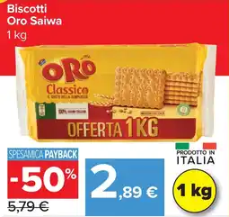 Carrefour Market Biscotti Oro Saiwa offerta