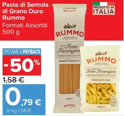 Carrefour Market Pasta di Semola di Grano Duro Rummo offerta