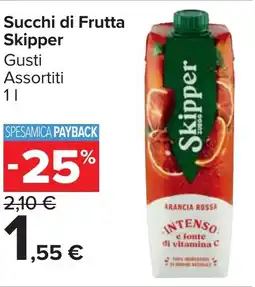 Carrefour Market Succhi di Frutta Skipper offerta