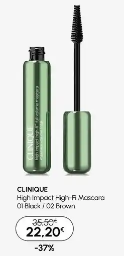 Beauty Star CLINIQUE High Impact High-Fi Mascara 01 Black / 02 Brown offerta