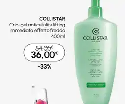 Beauty Star COLLISTAR Crio-gel anticellulite lifting immediato effetto freddo offerta