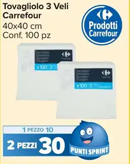 Carrefour Market Tovagliolo 3 Veli Carrefour offerta