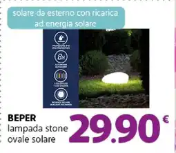 Famila BEPER lampada stone ovale solare offerta