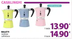 Famila BIALETTI rainbow caffettiera 1 tazza offerta
