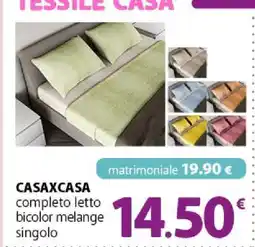 Famila CASAXCASA completo letto bicolor melange singolo offerta
