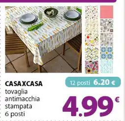Famila CASAXCASA tovaglia antimacchia stampata 6 posti offerta