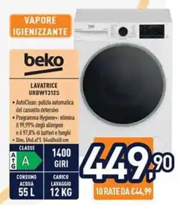 Unieuro Beko LAVATRICE URBWT312S offerta