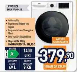 Unieuro Lavatrice BMURWU4941B offerta