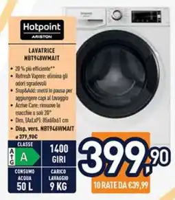 Unieuro Hotpoint Ariston Lavatrice NBT948WMAIT offerta
