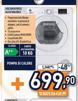 Unieuro ASCIUGATRICE HLEH10A2DES offerta