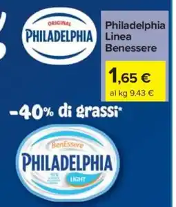Carrefour Philadelphia Linea Benessere offerta
