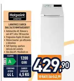 Unieuro Hotpoint Ariston Lavatrice Carica Dall'Alto WMTG6526BSIT offerta