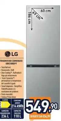Unieuro LG Frigorifero Combinato GBV3100DPY offerta