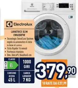 Unieuro Electrolux LAVATRICE SLIM EW6S507W offerta
