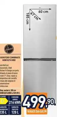 Unieuro Frigorifero Combinato HONC02T618DX offerta