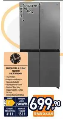 Unieuro Hoover Frigorifero H-Fridge 700 Maxi HHR3818ENPL offerta