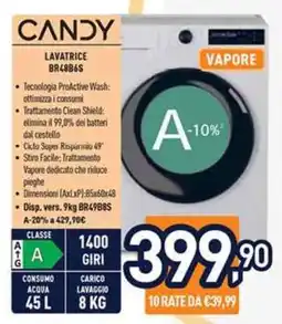 Unieuro Candy Lavatrice BR48B6S offerta