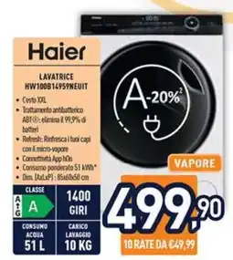 Unieuro Haier LAVATRICE HW100B14959NEUIT offerta