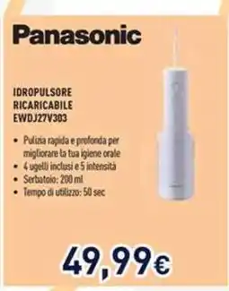 Unieuro Panasonic IDROPULSORE RICARICABILE EWDJ27V303 offerta