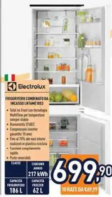 Unieuro Electrolux Frigorifero Combinato da Incasso LNT6ME18S3 offerta