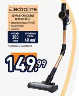 Unieuro Electroline Scopa Ricaricabile ELNPSRE2116f offerta