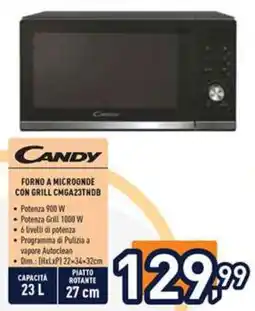 Unieuro Candy Forno a Microonde con Grill CMGA23TNDB offerta