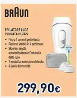 Unieuro BRAUN EPILATORE LUCE PULSATA PL3122 offerta