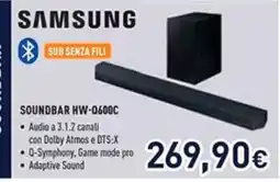 Unieuro SAMSUNG SOUNDBAR HW-Q600C offerta