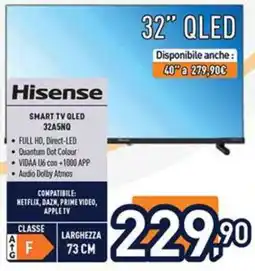 Unieuro Hisense SMART TV QLED 32A5NQ offerta