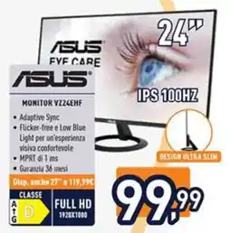 Unieuro ASUS MONITOR VZ24EHF offerta