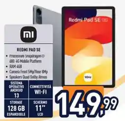 Unieuro Redmi Pad SE offerta