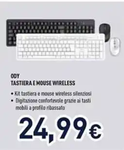 Unieuro ODY TASTIERA E MOUSE WIRELESS offerta