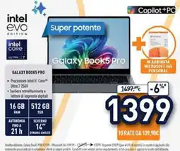 Unieuro Galaxy Book5 Pro offerta